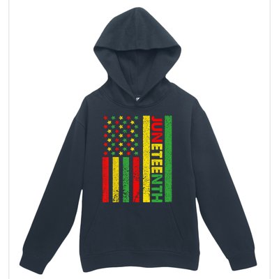 African American Flag Juneteenth Urban Pullover Hoodie