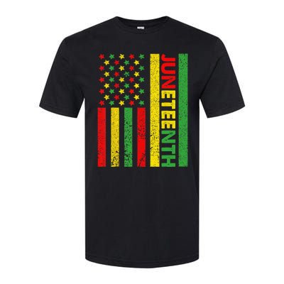 African American Flag Juneteenth Softstyle CVC T-Shirt