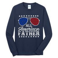 All American Father 4th Of July Family Matching Sunglasses Fathers Day Tall Long Sleeve T-Shirt