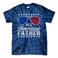 All American Father 4th Of July Family Matching Sunglasses Fathers Day Tie-Dye T-Shirt