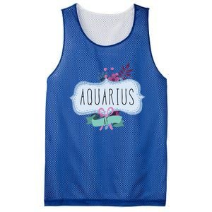 Aquarius Af Floral Label / Funny Aquarius Birthday Month Cute Gift Mesh Reversible Basketball Jersey Tank