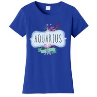 Aquarius Af Floral Label / Funny Aquarius Birthday Month Cute Gift Women's T-Shirt