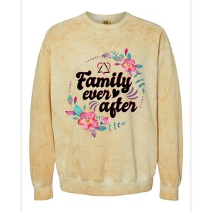 Adopt Adoption Family Gotcha Day Family Ever After Gift Colorblast Crewneck Sweatshirt