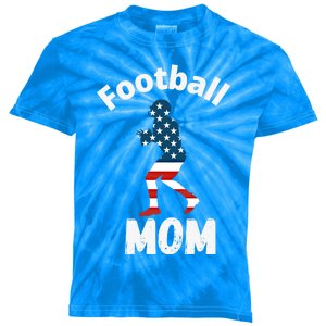 All American Football Mom Great Gift Kids Tie-Dye T-Shirt