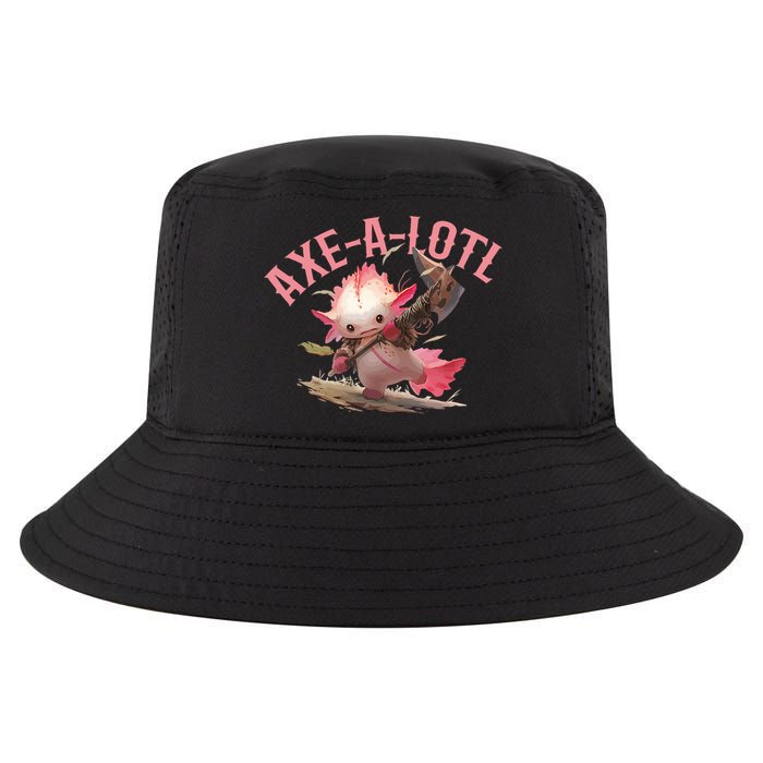 Axolotl Axt-A-Lotl Funny Viking Axe Throwing Lumberjack Cool Comfort Performance Bucket Hat