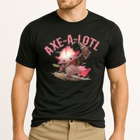 Axolotl Axt-A-Lotl Funny Viking Axe Throwing Lumberjack Cooling Performance Crew T-Shirt