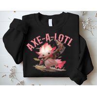 Axolotl Axt-A-Lotl Funny Viking Axe Throwing Lumberjack Sweatshirt