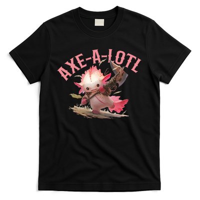 Axolotl Axt-A-Lotl Funny Viking Axe Throwing Lumberjack T-Shirt