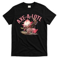 Axolotl Axt-A-Lotl Funny Viking Axe Throwing Lumberjack T-Shirt