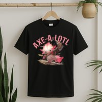 Axolotl Axt-A-Lotl Funny Viking Axe Throwing Lumberjack T-Shirt
