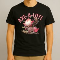 Axolotl Axt-A-Lotl Funny Viking Axe Throwing Lumberjack T-Shirt