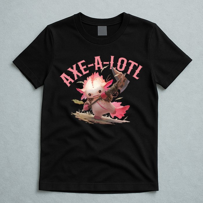 Axolotl Axt-A-Lotl Funny Viking Axe Throwing Lumberjack T-Shirt