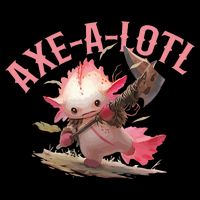 Axolotl Axt-A-Lotl Funny Viking Axe Throwing Lumberjack T-Shirt