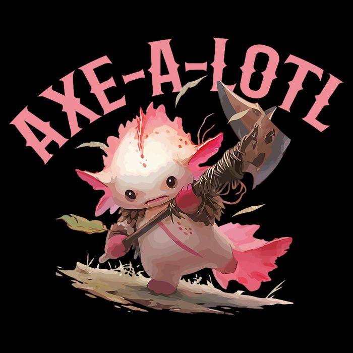 Axolotl Axt-A-Lotl Funny Viking Axe Throwing Lumberjack T-Shirt