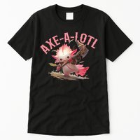 Axolotl Axt-A-Lotl Funny Viking Axe Throwing Lumberjack Tall T-Shirt