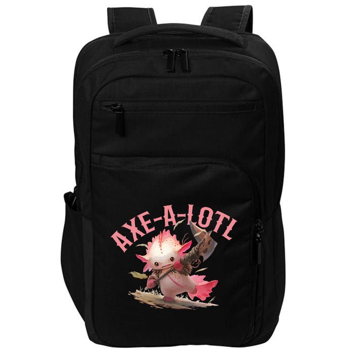 Axolotl Axt-A-Lotl Funny Viking Axe Throwing Lumberjack Impact Tech Backpack