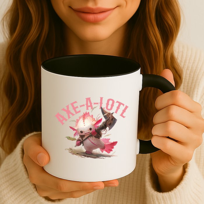 Axolotl Axt-A-Lotl Funny Viking Axe Throwing Lumberjack Mug