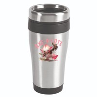 Axolotl Axt-A-Lotl Funny Viking Axe Throwing Lumberjack 16oz Travel Tumbler