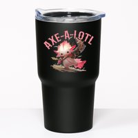 Axolotl Axt-A-Lotl Funny Viking Axe Throwing Lumberjack Tumbler