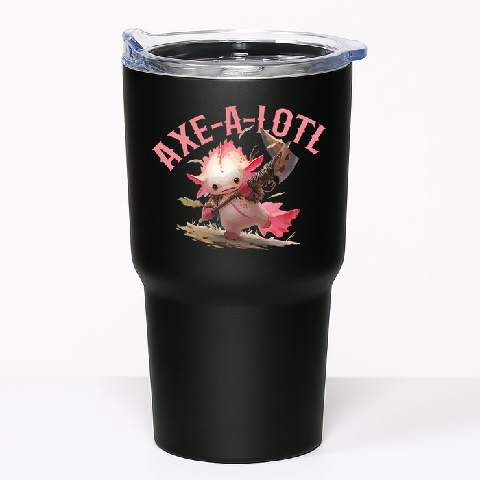 Axolotl Axt-A-Lotl Funny Viking Axe Throwing Lumberjack Tumbler