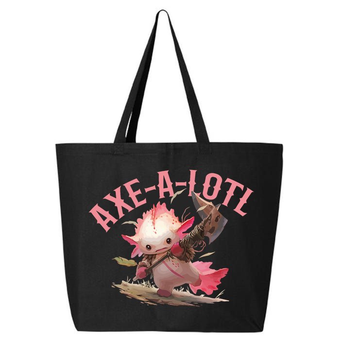 Axolotl Axt-A-Lotl Funny Viking Axe Throwing Lumberjack 25L Jumbo Tote