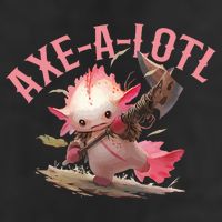 Axolotl Axt-A-Lotl Funny Viking Axe Throwing Lumberjack 25L Jumbo Tote