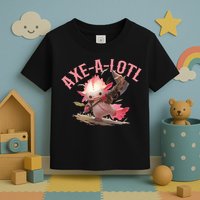 Axolotl Axt-A-Lotl Funny Viking Axe Throwing Lumberjack Toddler T-Shirt