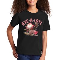 Axolotl Axt-A-Lotl Funny Viking Axe Throwing Lumberjack Kids T-Shirt