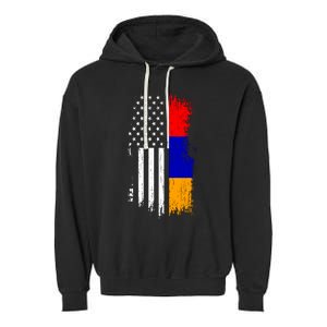 Armenian American Flag T Pride Armenia Usa Tees Garment-Dyed Fleece Hoodie