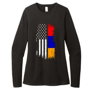 Armenian American Flag T Pride Armenia Usa Tees Womens CVC Long Sleeve Shirt