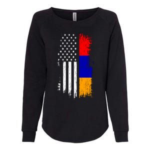 Armenian American Flag T Pride Armenia Usa Tees Womens California Wash Sweatshirt