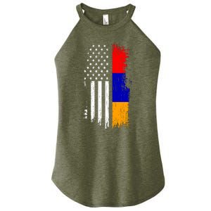 Armenian American Flag T Pride Armenia Usa Tees Women's Perfect Tri Rocker Tank