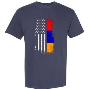 Armenian American Flag T Pride Armenia Usa Tees Garment-Dyed Heavyweight T-Shirt