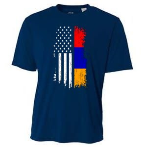 Armenian American Flag T Pride Armenia Usa Tees Cooling Performance Crew T-Shirt