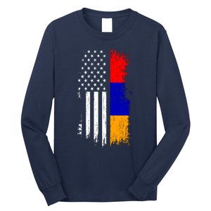 Armenian American Flag T Pride Armenia Usa Tees Long Sleeve Shirt