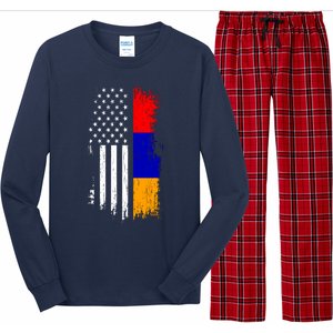 Armenian American Flag T Pride Armenia Usa Tees Long Sleeve Pajama Set