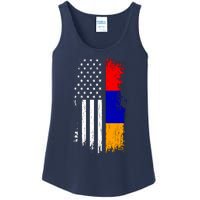 Armenian American Flag T Pride Armenia Usa Tees Ladies Essential Tank