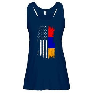 Armenian American Flag T Pride Armenia Usa Tees Ladies Essential Flowy Tank