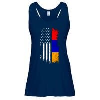 Armenian American Flag T Pride Armenia Usa Tees Ladies Essential Flowy Tank