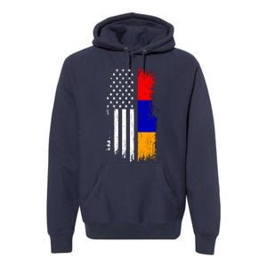 Armenian American Flag T Pride Armenia Usa Tees Premium Hoodie