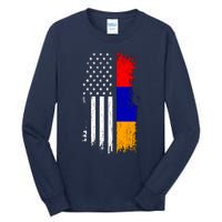 Armenian American Flag T Pride Armenia Usa Tees Tall Long Sleeve T-Shirt