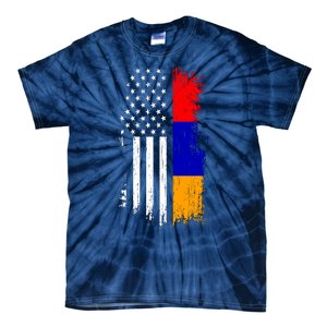 Armenian American Flag T Pride Armenia Usa Tees Tie-Dye T-Shirt