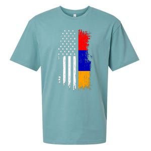 Armenian American Flag T Pride Armenia Usa Tees Sueded Cloud Jersey T-Shirt