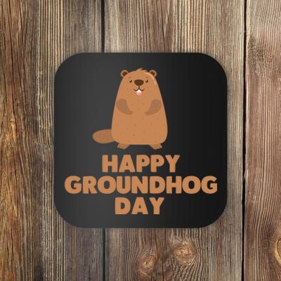 Awesome And Funny Happy Groundhog Day Shirt Coaster