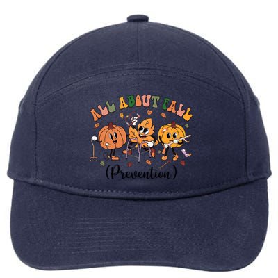 All About Fall Prevention Physical Therapy Funny Ot Ota 7-Panel Snapback Hat