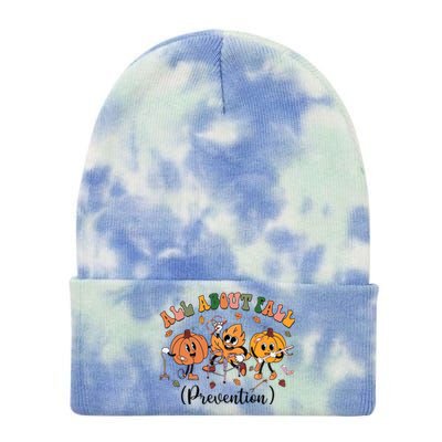 All About Fall Prevention Physical Therapy Funny Ot Ota Tie Dye 12in Knit Beanie