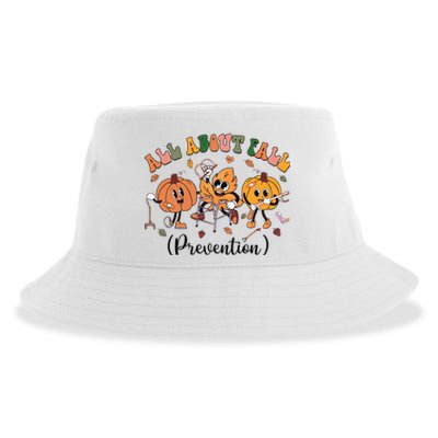 All About Fall Prevention Physical Therapy Funny Ot Ota Sustainable Bucket Hat