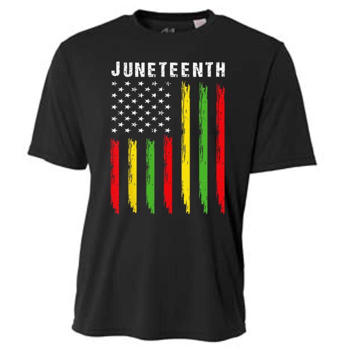 African American Flag Juneteenth Wo Cooling Performance Crew T-Shirt