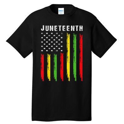 African American Flag Juneteenth Wo Tall T-Shirt