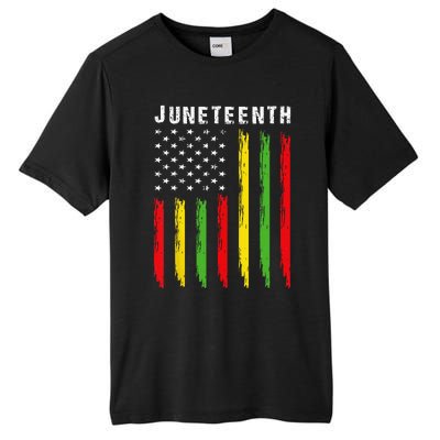 African American Flag Juneteenth Wo Tall Fusion ChromaSoft Performance T-Shirt